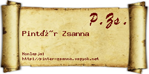Pintér Zsanna névjegykártya