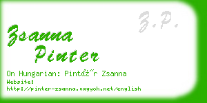 zsanna pinter business card
